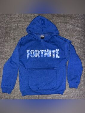 Fortnite Blue Pullover Hoodie